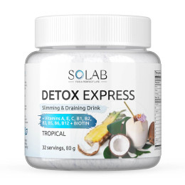 SOLAB / Напиток растворимый. Detox Slim Effect. Детокс Экспресс со вкусом Тропик , 32 порции