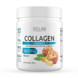 SOLAB / Коллаген + Витамин С + Гиалуроновая кислота, 30 порций. Персик, 180г