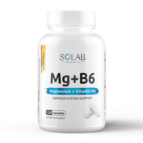 SOLAB / Магния цитрат с витамином В6, 120 капсул