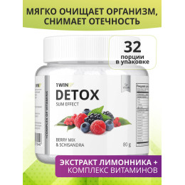 1WIN/Detox Slim Effect / Напиток дренажный Детокс Слим + экстракт Лимонника, Вкус Ягодный микс, 32 порции
