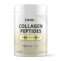 1WIN/Коллаген + Гиалуроновая кислота + Витамин С, Нейтральный вкус, 180гр, курс на 1 месяц