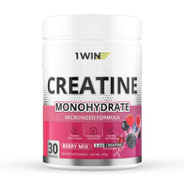 1WIN Creatine Monohydrate,Креатин моногидрат, Вкус Ягодный микс, 30 порций