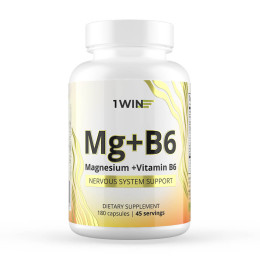 1WIN / Магния цитрат с витамином B6, 180 капсул