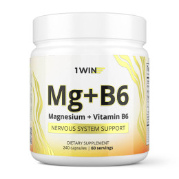 1WIN / Магния цитрат с витамином B6, 240 капсул