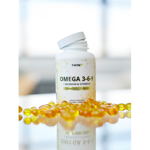 1WIN/Омега 3-6-9 с селеном и витамином Е, 60 капсул