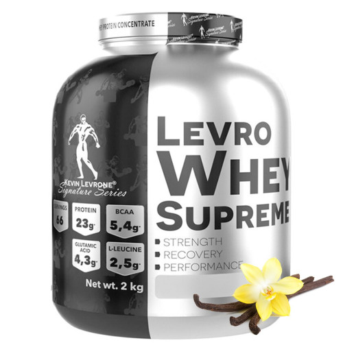 Протеин концентрат сывороточного белка Levro Whey Supreme (сывороточный протеин) 2000 грамм Kevin Levrone ВАНИЛЬ