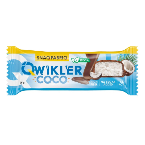 Шоколадный батончик без сахара "QWIKLER" (Квиклер) -Кокосовый, 35г ...