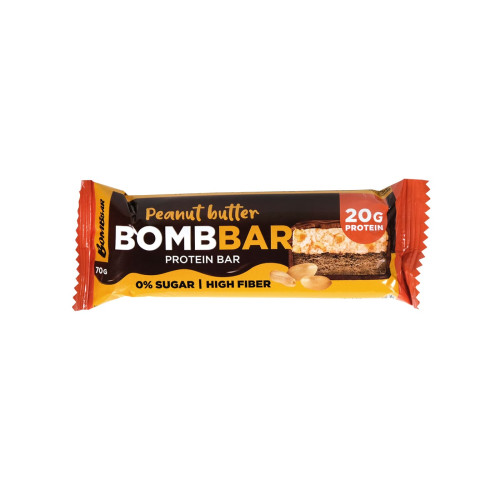 Ореховый протеиновый батончик Bombbar - Peanut Butter, 70г