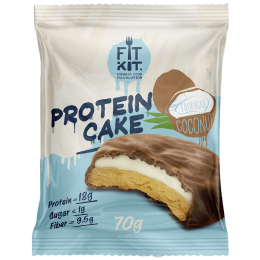 Протеиновое пирожное FITKIT Тропический кокос Protein Cake 70г