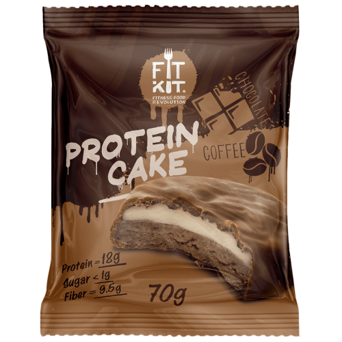 Протеиновое пирожное FITKIT Шоколад-кофе Protein Cake 70г