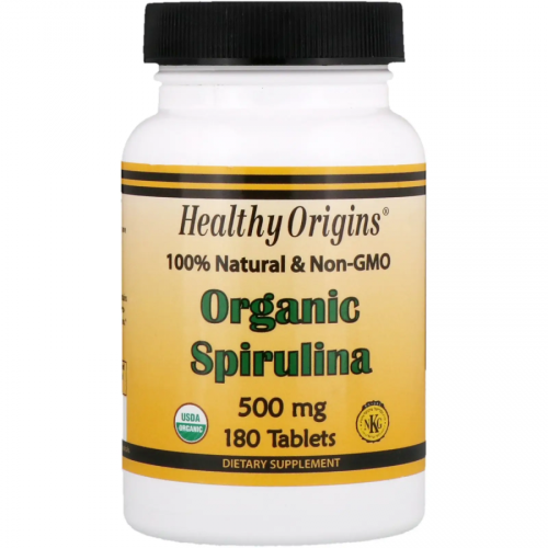 Спирулина в таблетках Spirulina 0,5mg from Healthy Origins (180 таб)