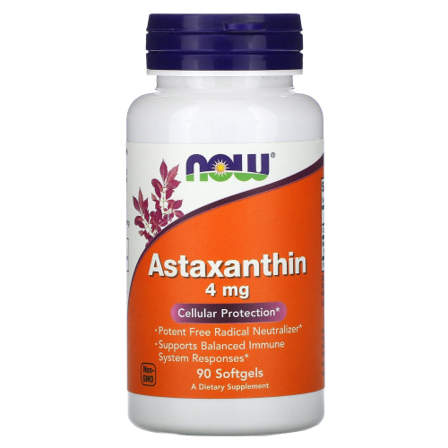 Astaxanthin, Астаксантин 4 мг - 90 капсул от NOW FOODS