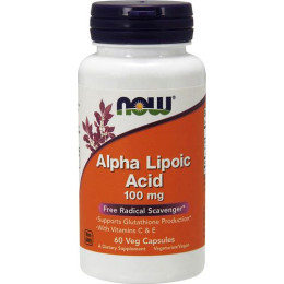 Альфа-липоевая кислота NOW Alpha Lipoic Acid 100 мг 60 вег капсул