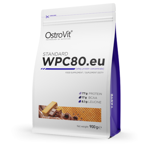 Протеин Protein wpc80eu Standard Шоколадные вафли 900g Ostrovit (Польша)