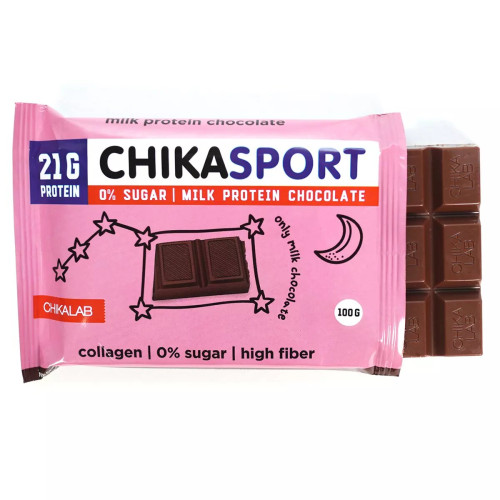 Шоколад протеиновый молочный , ChikaLab, 100 г